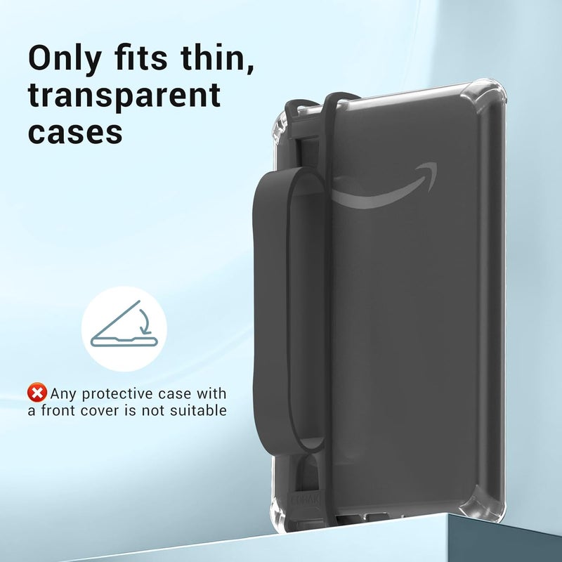 CoBak Hand Strap for 6-7" Kindle/Voyaga/Lenovo/Sony E-Book/Kindle Fire/Kobo/Tablets, Convenient for Bedtime Reading, High-Elastic, Lightweight, Soft and Secure Grip Holder, Black - Image 4